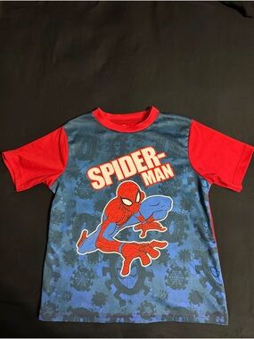 Spider-Man Blue & Red Graphic Tee